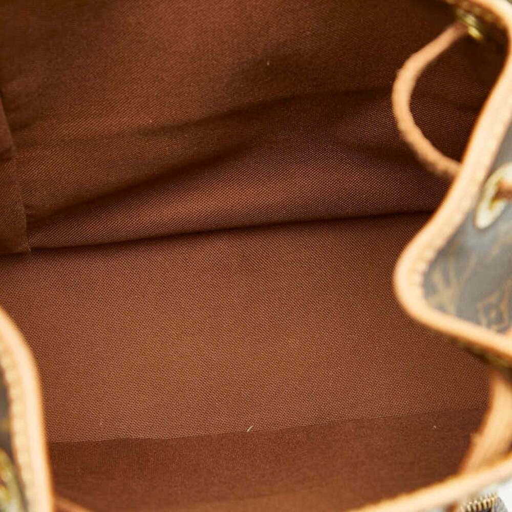 LOUIS VUITTON Authentic Brown Monogram Leather Backpack - Picture 12 of 14